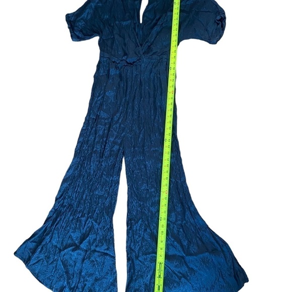Anthropologie Maeve Jacqueline Jacquard Romper Jumpsuit Navy Blue Size Small - Picture 8 of 13